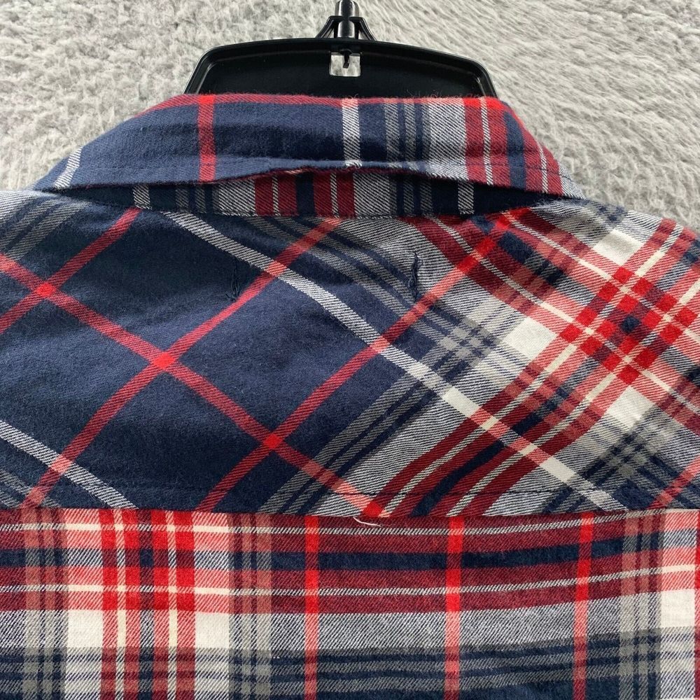 ATMOSPHERE Shirt Womens Size 10 Plaid Button Up Blouse Top Long Sleeve Blue - Picture 8 of 8